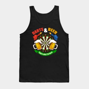 Darts And Beer Happy New Year T-shirt - New Year's Eve Beer Tank Top